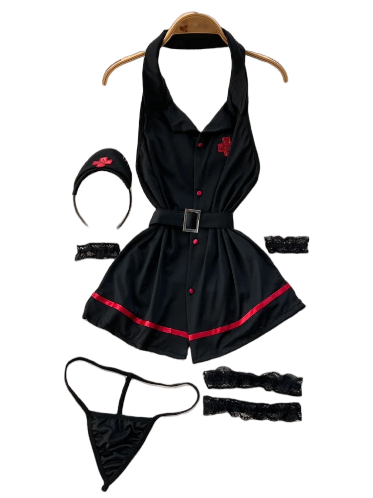 Summer Clothing Stores - Gaun Lingerie Seksi Erotis Model Halter